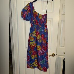 Sugarlips Blue Floral Midi Dress